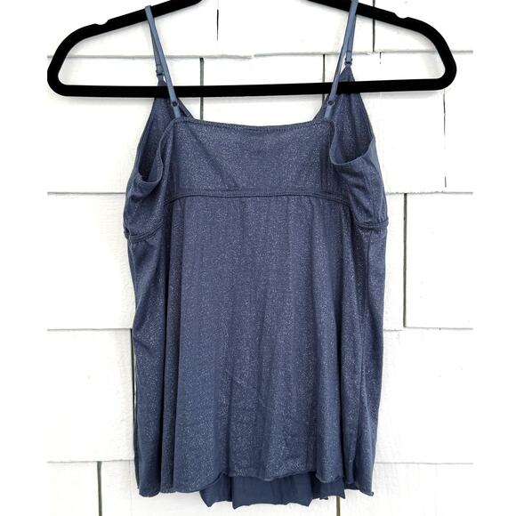 Vintage Xhilaration Women's Med Y2K Blue Glitter Babydoll Cami Soft Glam Sparkly - Picture 4 of 7